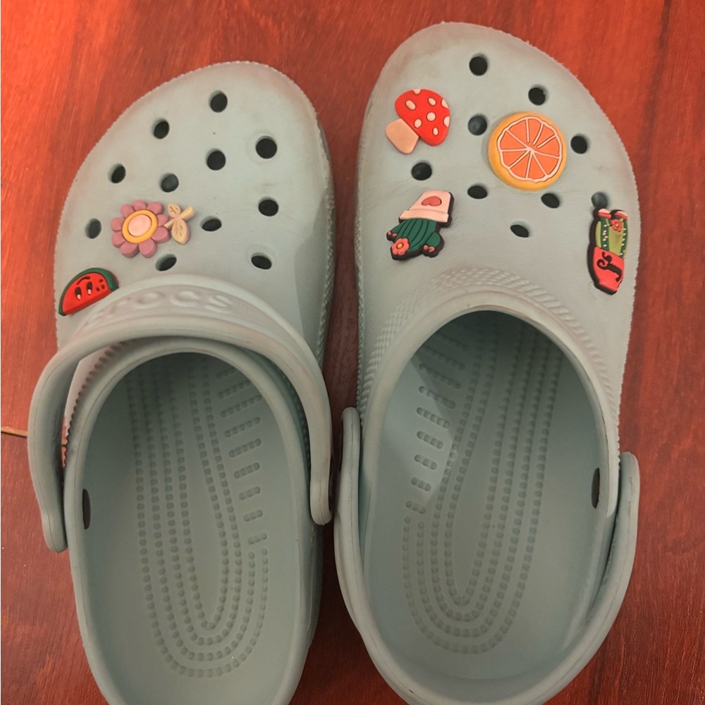 CROCS Kids Blue Sandals with Fun Charms